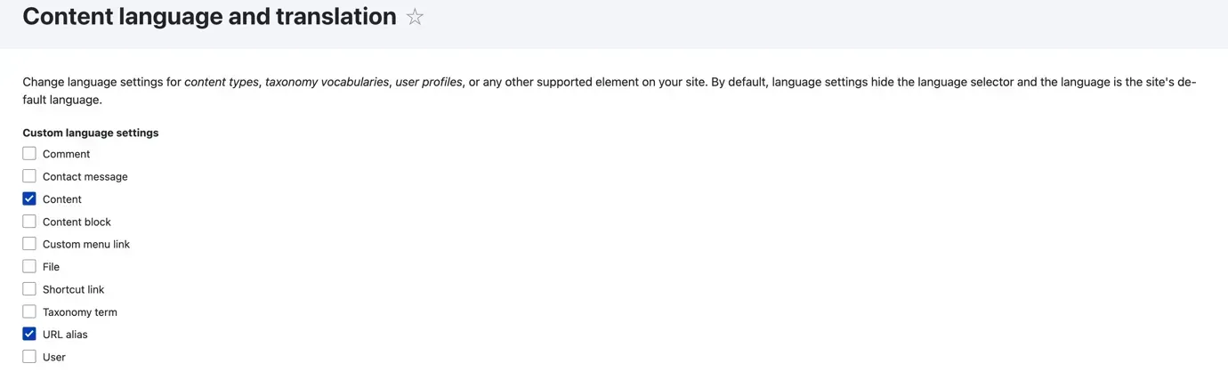content language