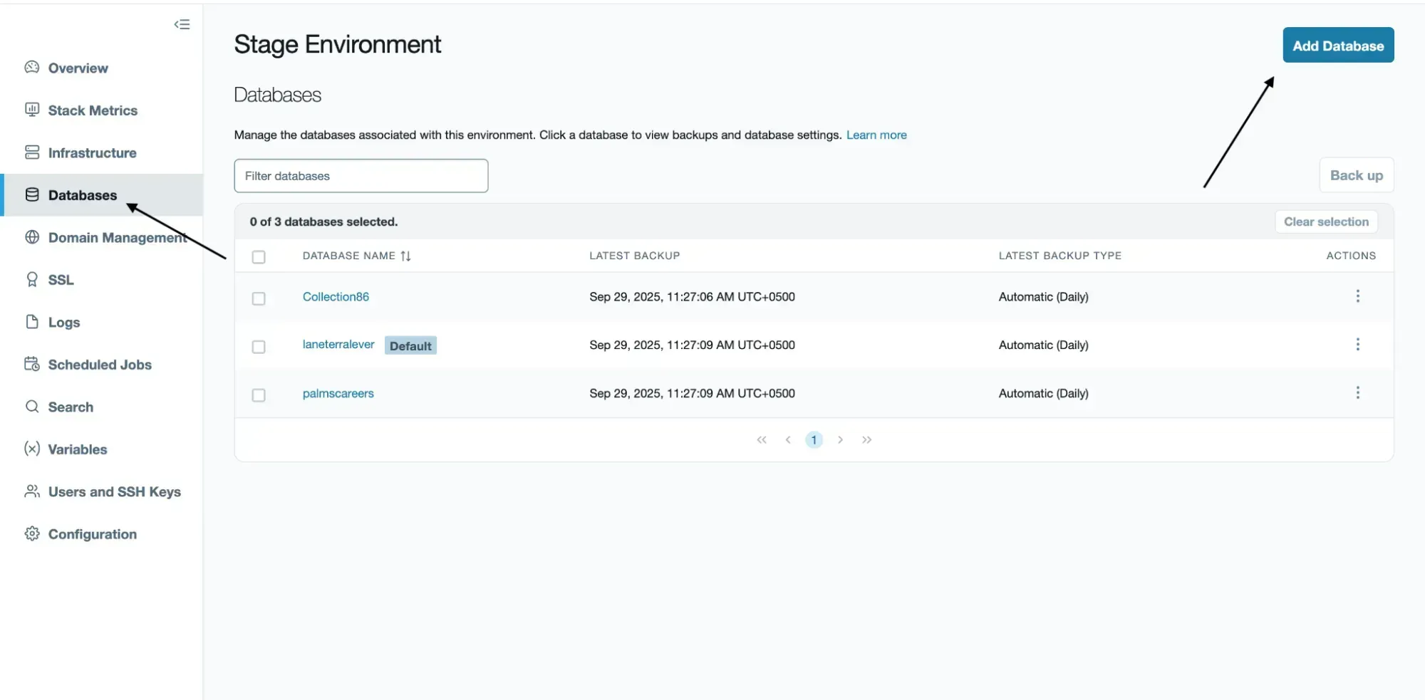 create database